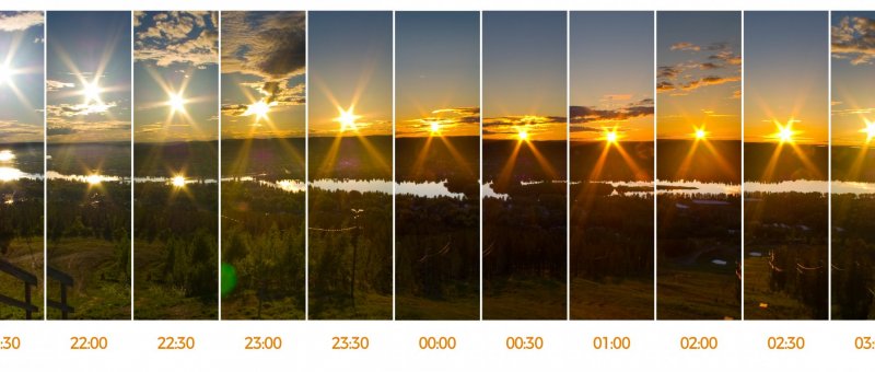 Midnight sun in Rovaniemi