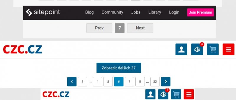 Responzivní navigace na jiných stránkách