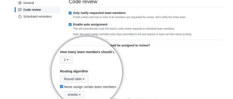 Nastavení Code review pro tým