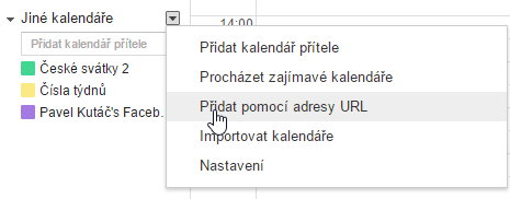 Import URL adresy