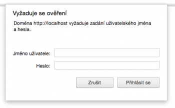 HTTP Basic auth formulář