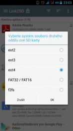 Link2SD - výběr uložiště