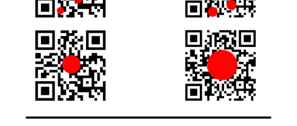 Ukázky QR kódů a jejich deformace