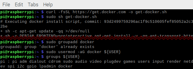 Instalace Dockeru a přidání uživatele do skupiny