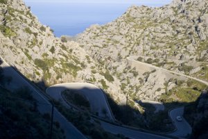 Sa Calobra - jediná příjezdová cesta