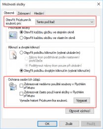 Windows 10 - Možnosti složky